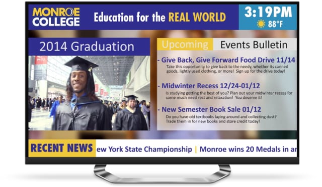 Monroe College Video Display